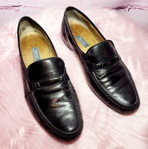 Bally Black Leather Penny Loafer